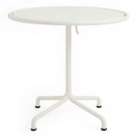 Billede af Hay Deville Table Ø: 80 cm - Powder Coated Aluminium/Cream White 