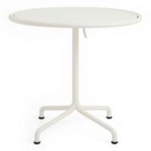 Billede af Hay Deville Table Ø: 80 cm - Powder Coated Aluminium/Cream White 