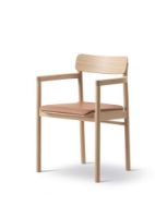 Billede af &Tradition 3446 Post Chair H: 79,5 cm - Lys Olieret Eg/Coqnac Læder