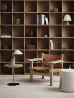 Billede af Fredericia Furniture 2226 Den Spanske Stol af Børge Mogensen SH: 33 cm - Sort Læder/Olieret eg