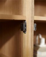 Billede af Nordal Viva Vitrineskab m. 2 Låger H: 210 cm - Træ/Grå