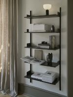 Billede af New Works Wall Shelf 1900 190x83,5 cm - Black Ash/Black OUTLET