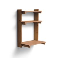 Billede af Form & Refine Beam Væg Kontor Hylde m. 3 Hylder B: 60 cm - Fyrretræ/Deep Brown