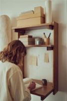 Billede af Form & Refine Beam Væg Kontor Hylde m. 3 Hylder B: 60 cm - Fyrretræ/Deep Brown