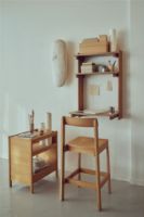 Billede af Form & Refine Beam Væg Kontor Hylde m. 3 Hylder B: 60 cm - Fyrretræ/Deep Brown