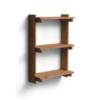 Billede af Form & Refine Beam Væg Hylde m. 3 Hylder B: 60 cm - Fyrretræ/Deep Brown