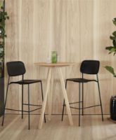 Billede af HAY CPH 20 Round Table Ø: 70 cm - Lacquered Solid Oak/Black Linoleum