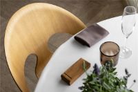 Billede af Vermund VL1100 Spisebordsstol SH: 46 cm - Olieret Eg/Sierra Sort Læder