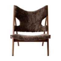 Billede af Audo Copenhagen Knitting Lounge Chair Sheepskin - Walnut/Root