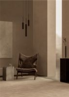 Billede af Audo Copenhagen Knitting Lounge Chair - Dark Stained Oak/Logan Jasmine