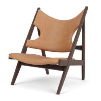 Billede af Audo Copenhagen Knitting Lounge Chair - Dark Stained Oak/Dunes Camel Leather