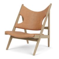 Billede af Audo Copenhagen Knitting Lounge Chair - Natural Oak/Dunes Camel Leather