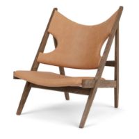 Billede af Audo Copenhagen Knitting Lounge Chair - Walnut/Dunes Camel Leather