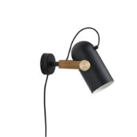 Billede af Le Klint 262 Carronade II Væglampe H: 21 cm - Aluminium/Røget Egetræ