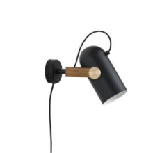 Billede af Le Klint 262 Carronade II Væglampe H: 21 cm - Aluminium/Røget Egetræ