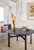 Billede af Hübsch Serene Pendel med Pære Ø: 42 cm - Glas/Hvid/Messing