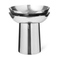 Billede af Louise Roe Fountain Vase #02 H: 30 cm - Poleret Rustfrit Stål