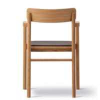 Billede af Fredericia Furniture 3446 Post Chair H: 79,5 cm - Olieret Eg/Mørkebrun Omni Læder
