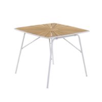 Billede af Mandalay Marguerit Havebord 83x83 cm - Teak/Hvid