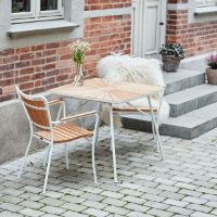 Billede af Mandalay Marguerit Havebord 83x83 cm - Teak/Hvid