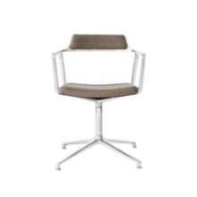 Billede af Vipp 452 Swivel Stol m. Gliders - Aluminium/Dark Sand