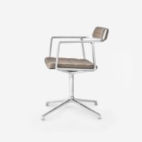 Billede af Vipp 452 Swivel Stol m. Gliders - Aluminium/Dark Sand