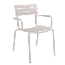 Billede af HOUE Alua Dining Chair H: 82 cm - Aluminum/Muted White 