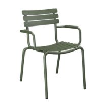 Billede af HOUE Alua Dining Chair H: 82 cm - Aluminum/Olive Green