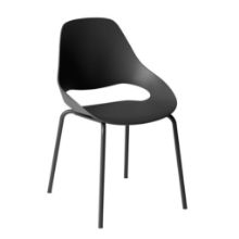 Billede af HOUE Falk Outdoor Dining Chair H: 83 cm - Black Aluminium/Black