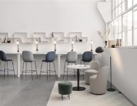 Billede af GUBI Cobra Gulvlampe H: 118 cm - Chrome/Black Semi Matt