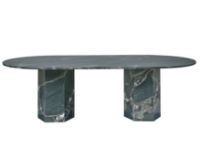 Billede af GUBI Epic Outdoor Dining Table L: 240 cm - Kvartsit/Botanisk Grøn