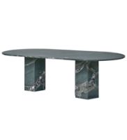 Billede af GUBI Epic Outdoor Dining Table L: 240 cm - Kvartsit/Botanisk Grøn