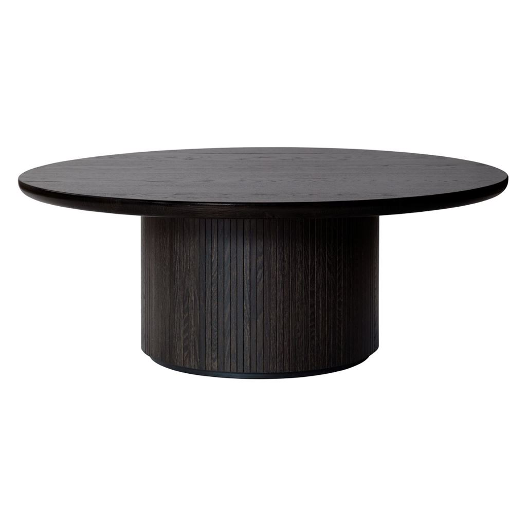 Billede af GUBI Moon Coffee Table Ø: 120 cm - Brown/Black Stained Oak