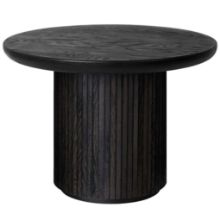 Billede af GUBI Moon Coffee Table Ø: 60 cm - Brown/Black Stained Oak