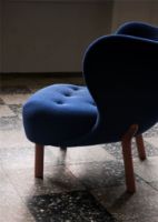 Billede af &Tradition Little Petra VB1 Lounge Chair & ATD1 Pouf - Oiled Walnut/Vidar 554