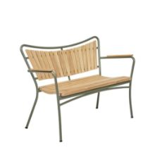 Billede af Mandalay Marguerit Havebænk L: 112 cm - Teak/Olivengrøn