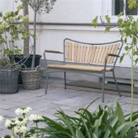 Billede af Mandalay Marguerit Havebænk L: 112 cm - Teak/Olivengrøn