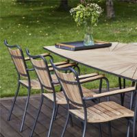 Billede af Mandalay Marguerit Havebord L: 200 cm - Antracit/Teak