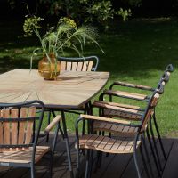 Billede af Mandalay Marguerit Havebord L: 200 cm - Antracit/Teak