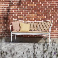 Billede af Mandalay Marguerit Havebænk L: 143 cm - Teak/Hvid