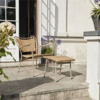 Billede af Mandalay Marguerit Fodskammel H: 40 cm - Teak/Taupe