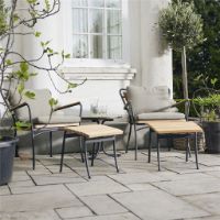 Billede af Mandalay Marguerit Fodskammel H: 40 cm - Teak/Antracit