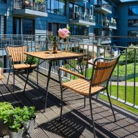 Billede af Mandalay Marguerit Havebord 83x83 cm - Teak/Antracit