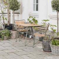 Billede af Mandalay Marguerit Havebord 83x83 cm - Teak/Olivengrøn