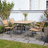 Billede af Mandalay Marguerit Havebord L: 144 cm - Olivengrøn/Teak