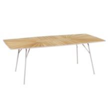 Billede af Mandalay Marguerit Havebord L: 200 cm - Teak/Hvid