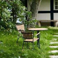 Billede af Mandalay Marguerit Cafébord Ø: 70 cm - Teak/Antracit