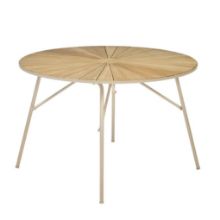 Billede af Mandalay Marguerit Havebord Ø: 110 cm - Teak/Taupe