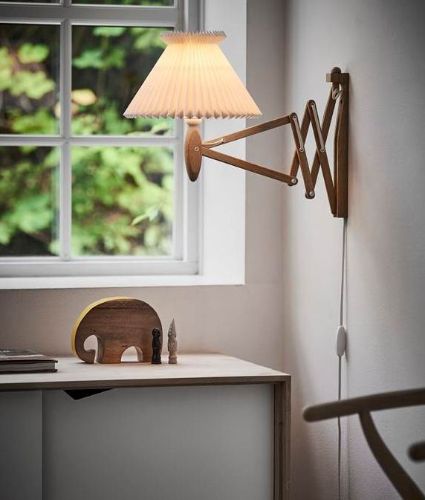 Le Klint Sax 224 6/17 Væglampe H: 31 cm - Lys eg / Standard 