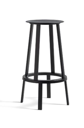 HAY Revolver Bar Stool High H: 76 cm - Black 